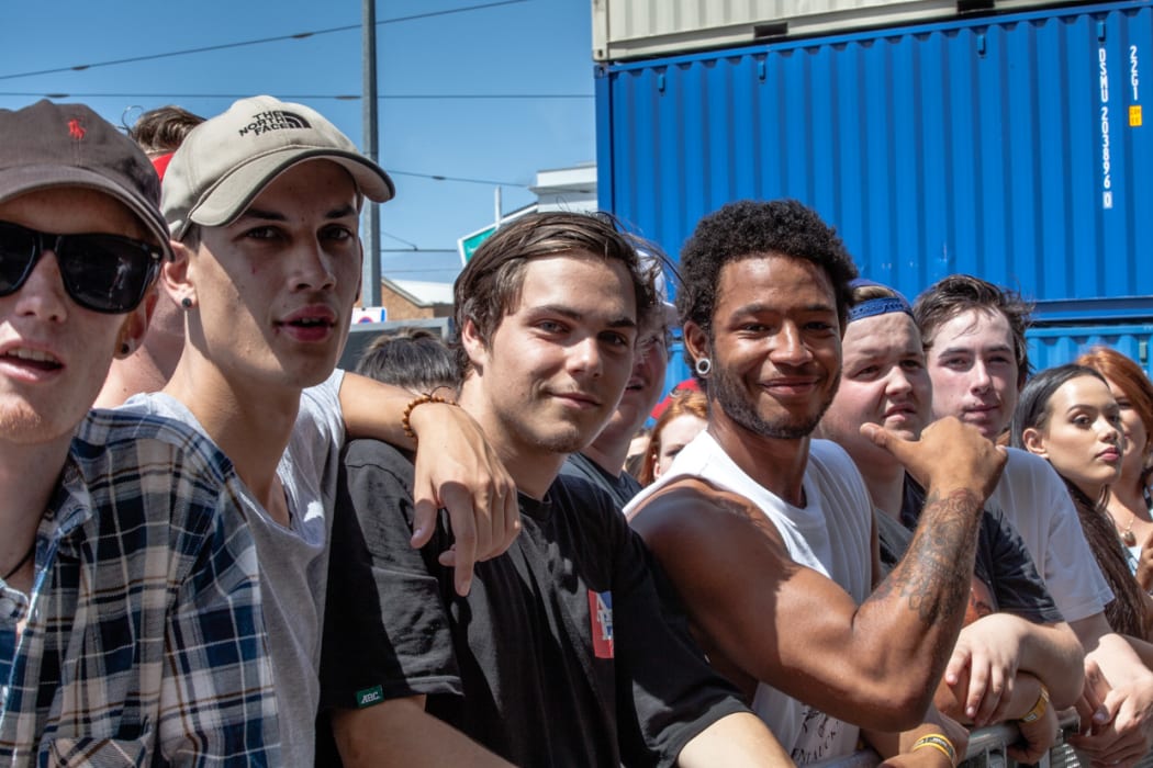 The Laneway crowd waiting for Grimes to take the stage in 2016