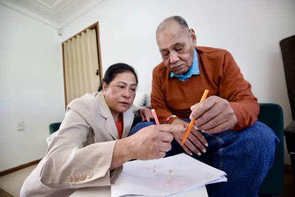 Loasi Latu and her brother Viliami, who is intellectually disabled and epileptic. They have been told to leave New Zealand by Friday.