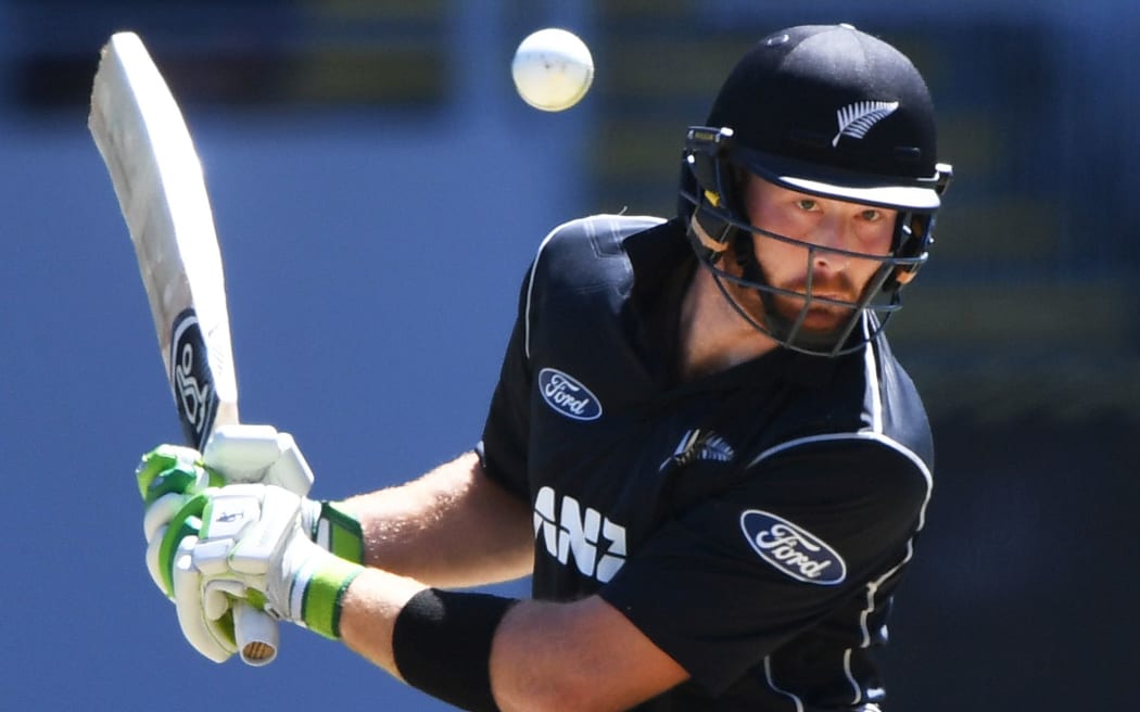 Martin Guptill evades a short pitched delivery during his innings of 61 in the opening Chappell-Hadlee ODI.