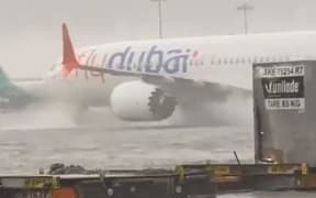 Dubai Airport is flooded, with numerous flights cancelled.