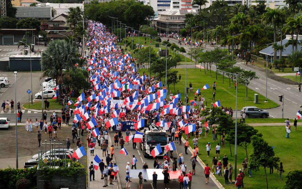 Anti-independence groups have long voiced their opposition to splitting New Caledonia from France. (AFP: Theo Rouby)
