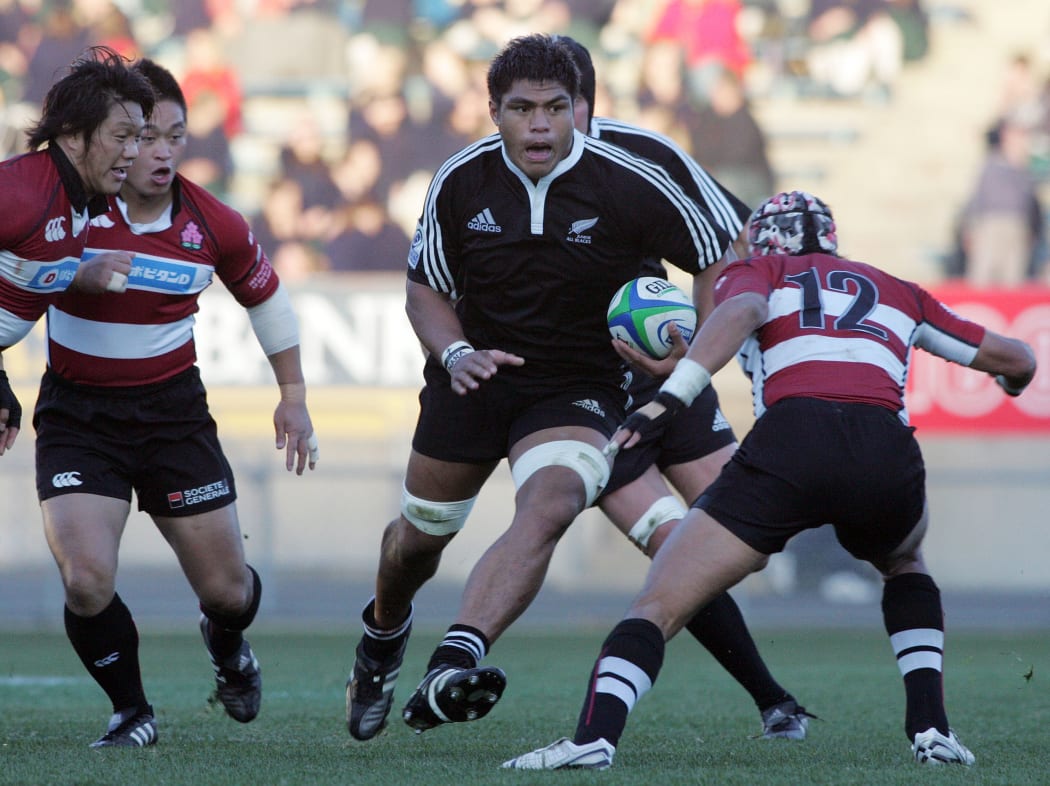 Former Blues number eight Nick Williams playing for the Junior All Blacks against Japan A in 2006.