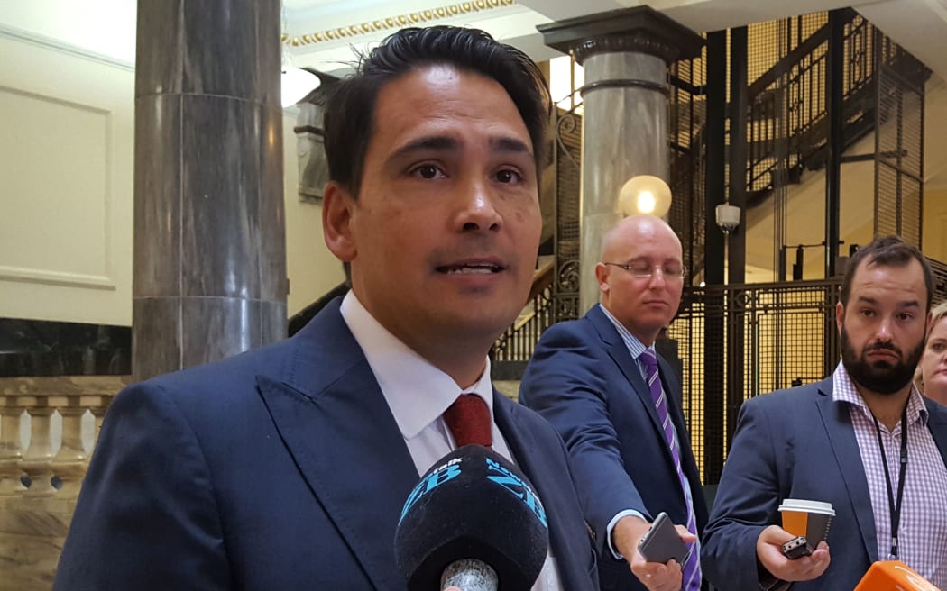 Simon Bridges announcing his candidacy for the National Party leadership.