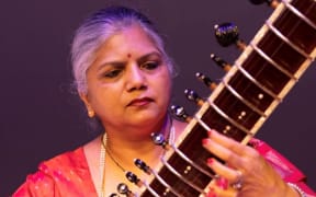 Shalu Garg plays the sitar