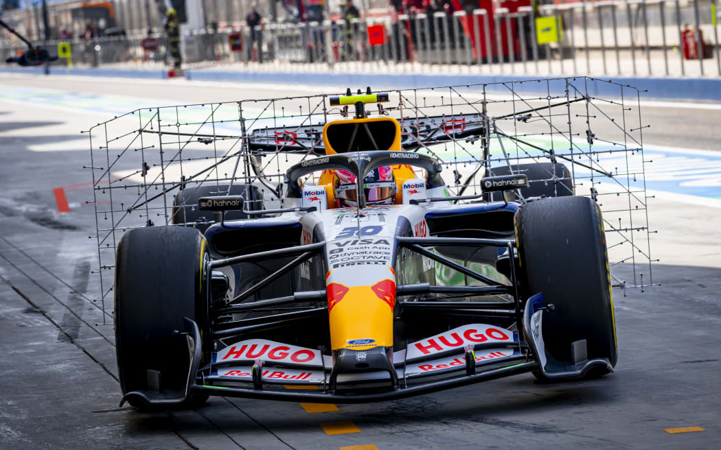 Formula 1 driver Liam Lawson of Visa Cash App Racing Bulls during F1 testing in Bahrain, 2026.