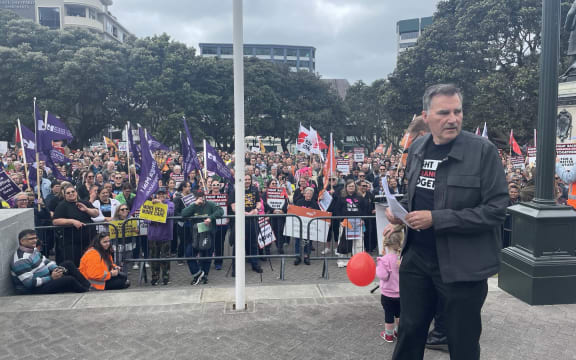 Richard Wagstaff at the Fight Back Together protest