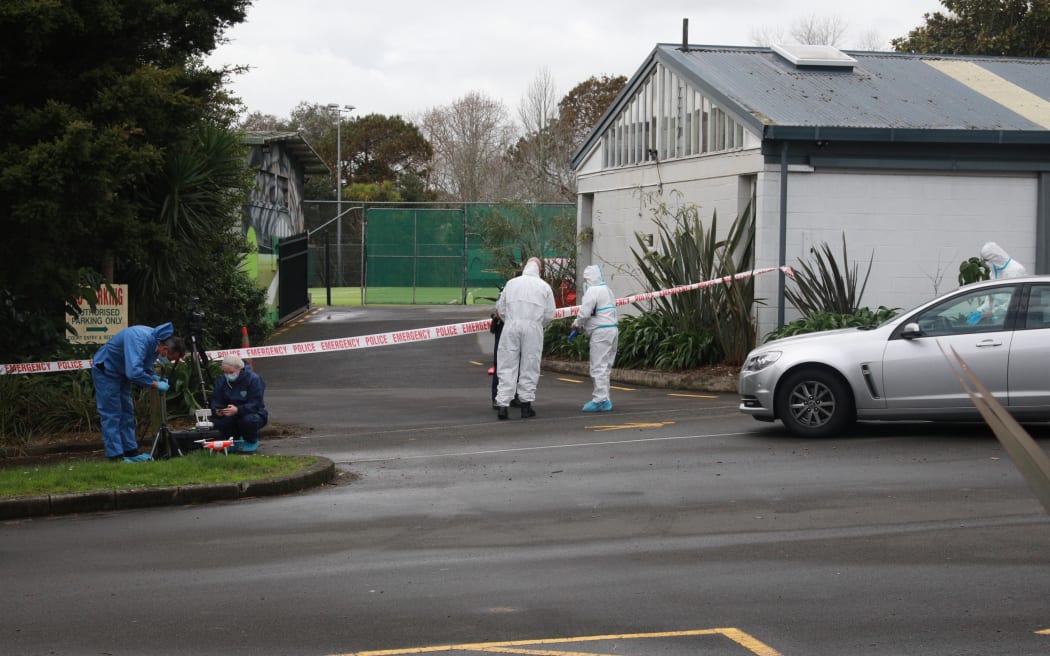 Emergency services attend an incident in the Auckland suburb of Blockhouse Bay on 24 August 2024.