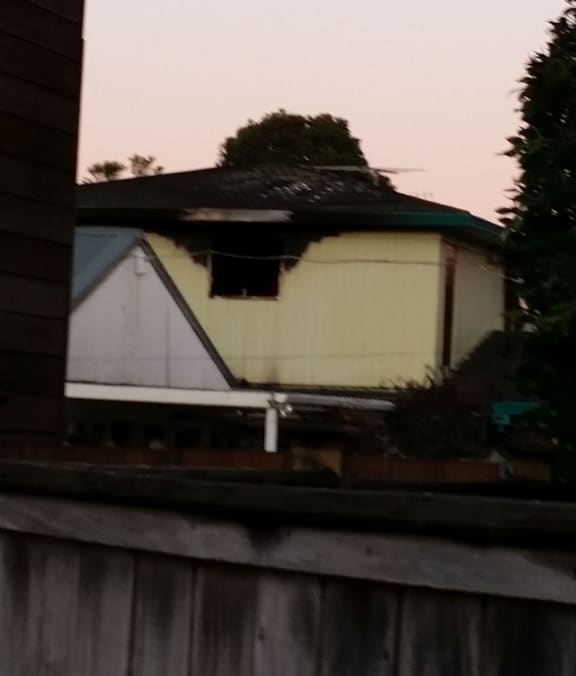The house in Remuera following the house fire.