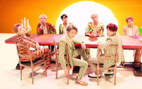 BTS in their music video 'Idol'.