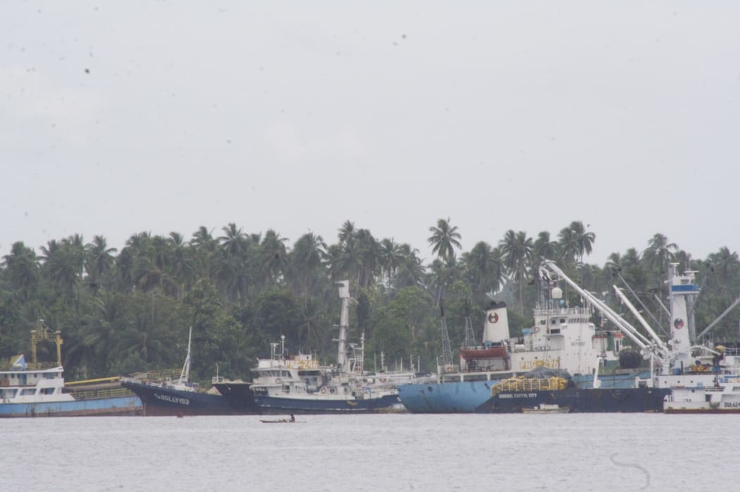 Fillipino company RD Tuna's port facility in the Madang Lagoon, Papua New Guinea.