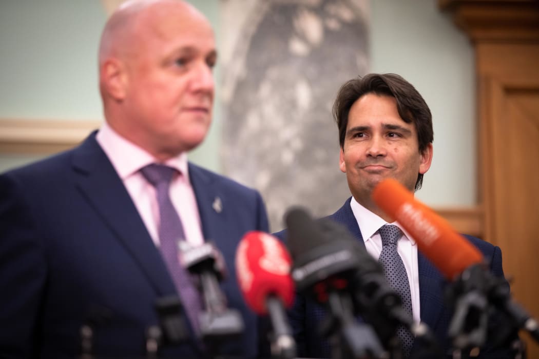 Christopher Luxon and Simon Bridges