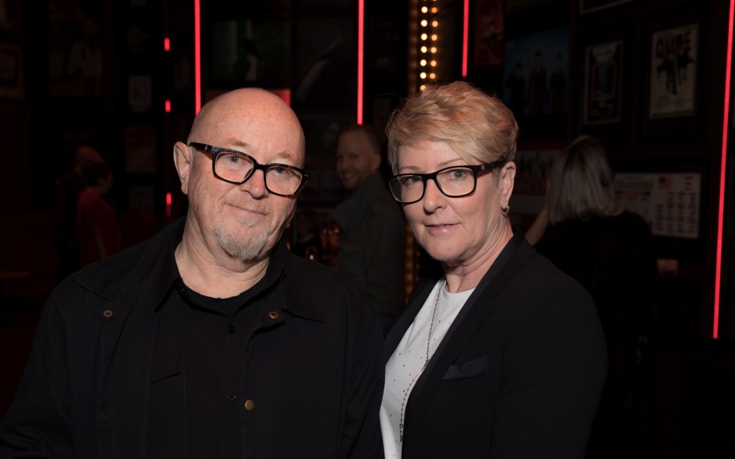Dave Dobbyn and manager Lorraine Barry at Silver Scrolls 2019.