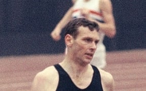 Peter Snell in the 1500m final at the Tokyo Olympics, 1964.