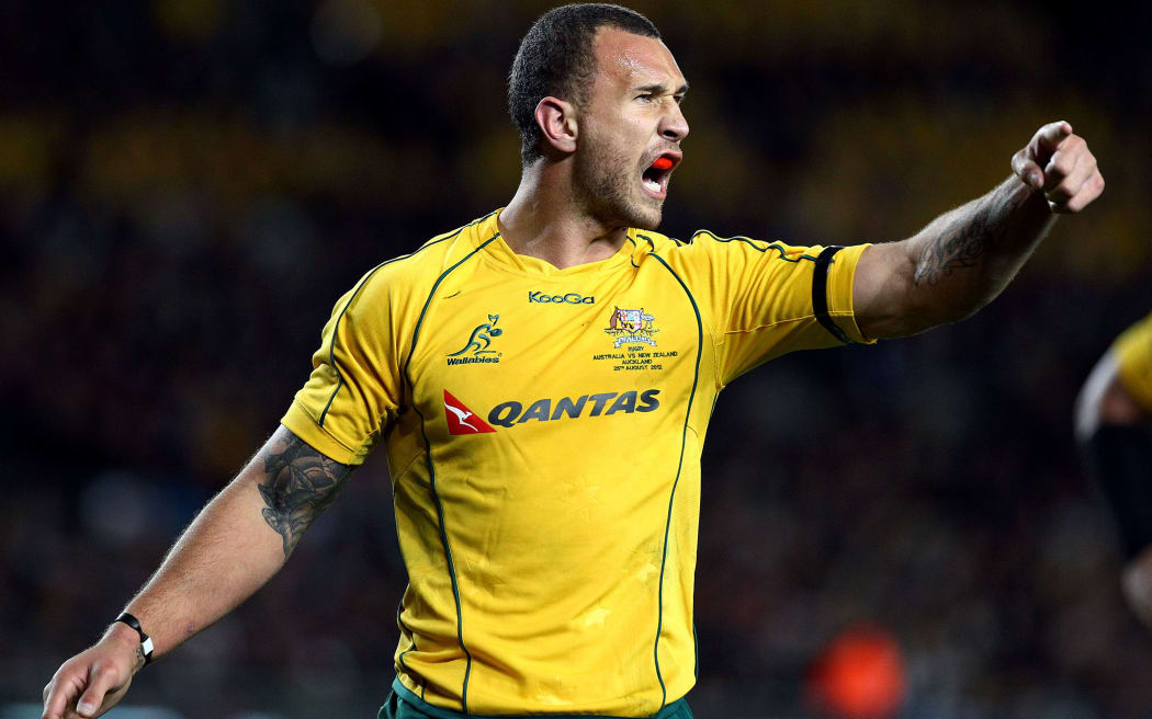 Quade Cooper during the Bledisloe Cup  at Eden Park, Auckland, 2012.
