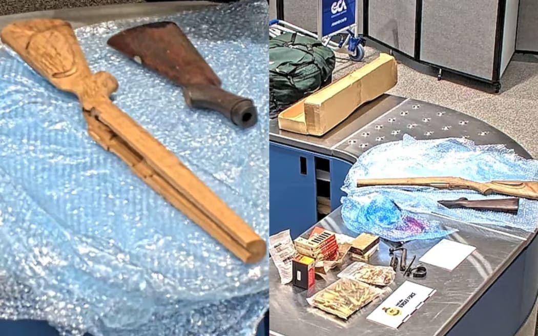 Security officers seized bullets, shells and firearm parts at the Gold Coast Airport.