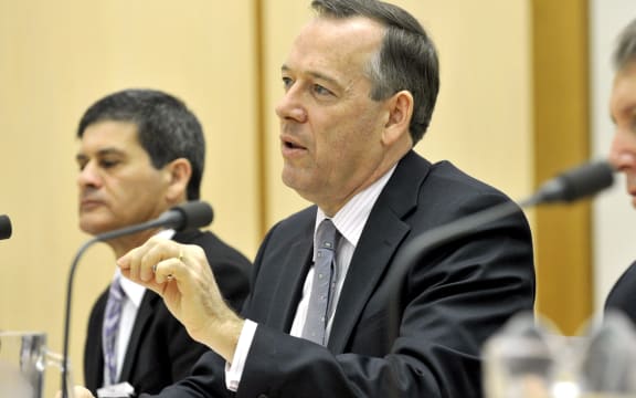Australian Bankers Association chief executive Steven Munchenberg at a senate inquiry in 2012.