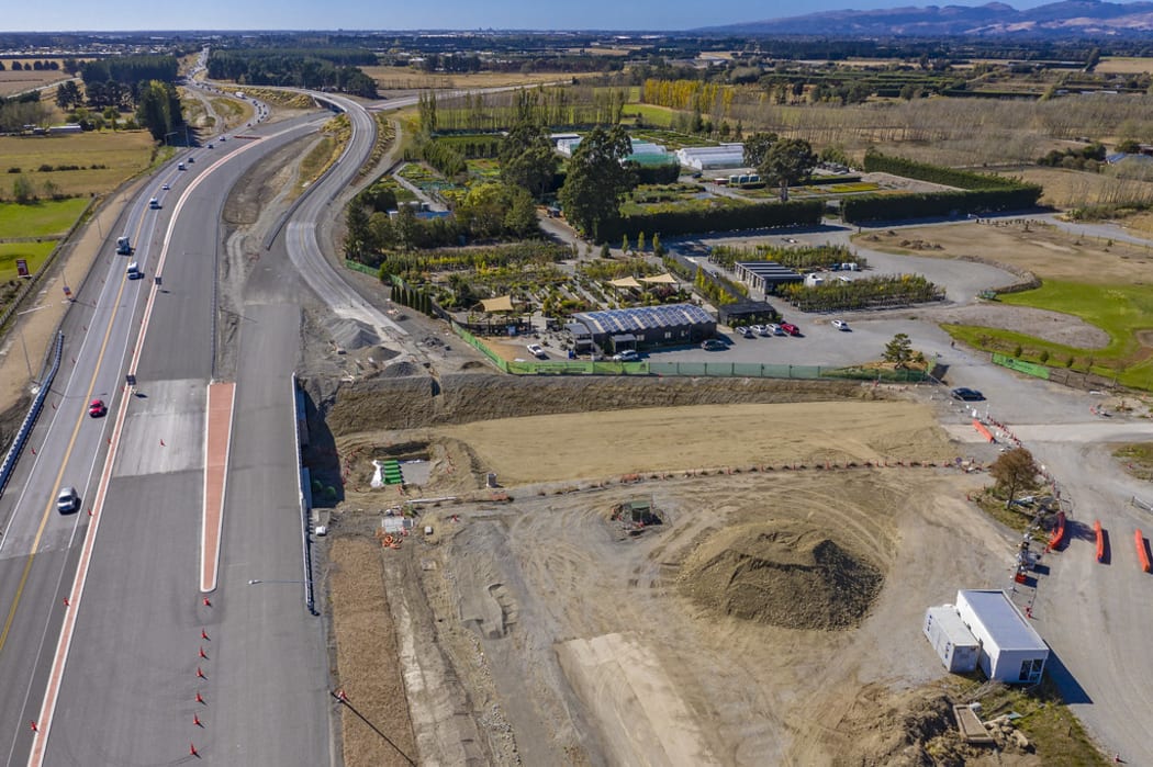 Part of the new Christchurch Southern Motorway