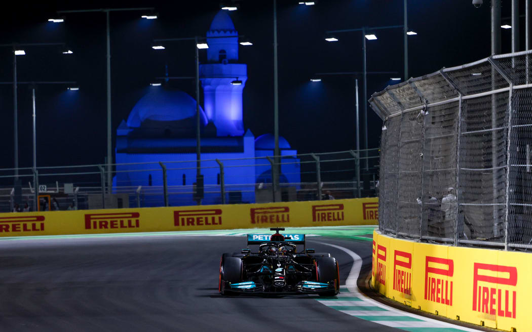 Lewis Hamilton at the Saudi Arabia Grand Prix,  Jeddah.