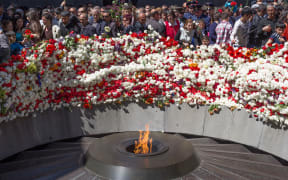 Thousands of Armenian mourners gather every year on 24 April at the Armenian Genocide memorial complex. (File photo: 2014).