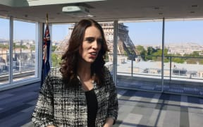 Prime Minister Jacinda Ardern arrives in Paris for the Christchurch Call summit.