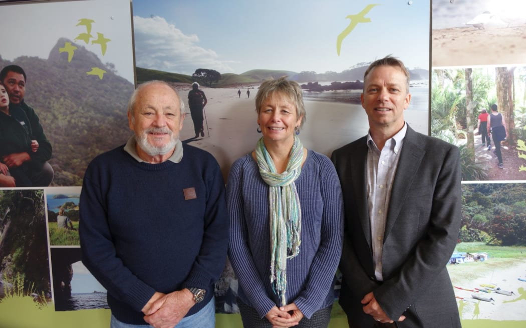 Keith Gordon, Karen Baird and Clive Sharp at the Northland Department of Conservation office.