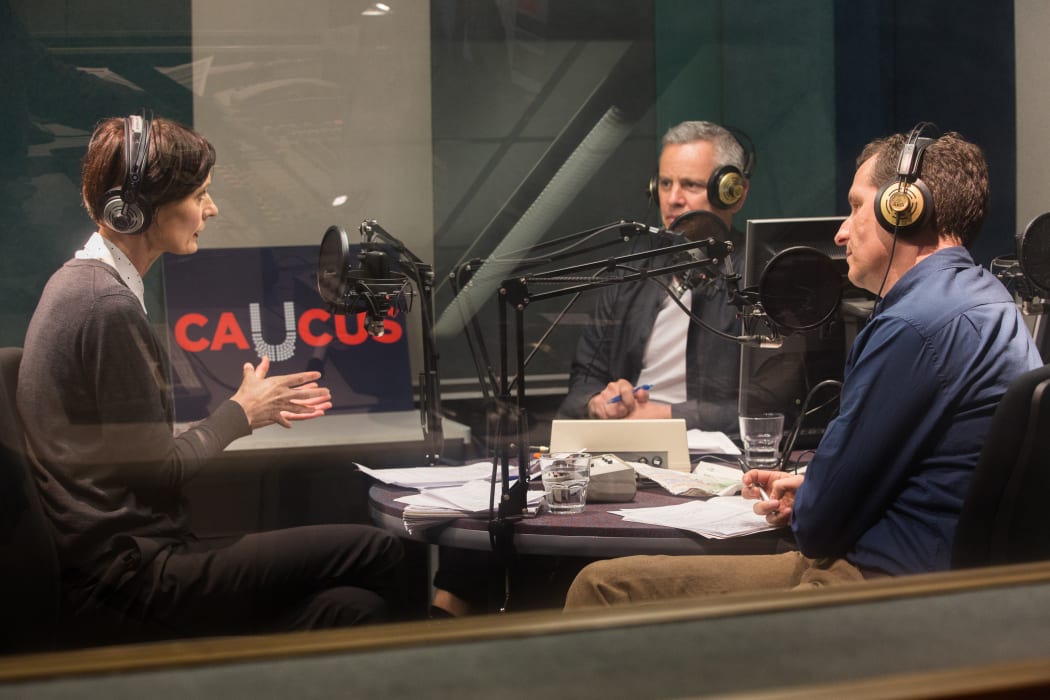 Lisa Owen, Guyon Espiner and Tim Watkin discuss politics for the podcast 'Caucus'