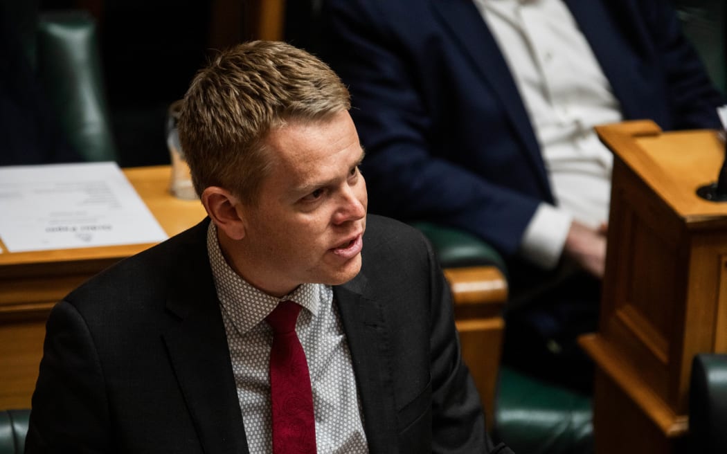 Chris Hipkins in the House during AIC tabling in parliament