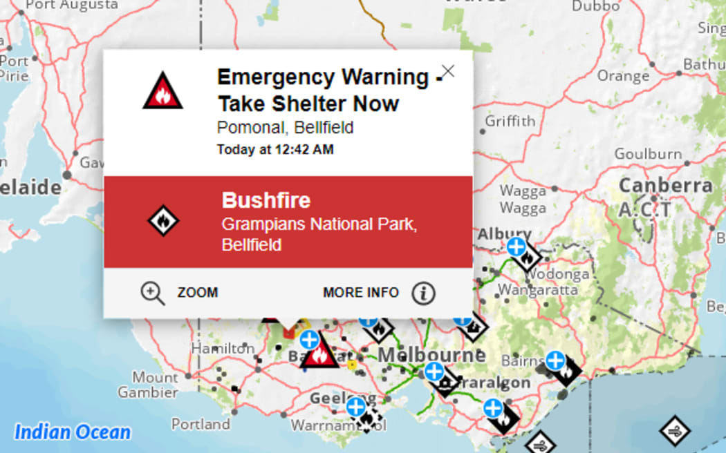 Emergency warnings on Vic Emergency site