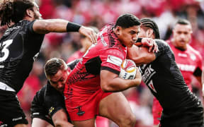 Tonga and Jason Taumalolo against New Zealand during the Pacific Championships last year.