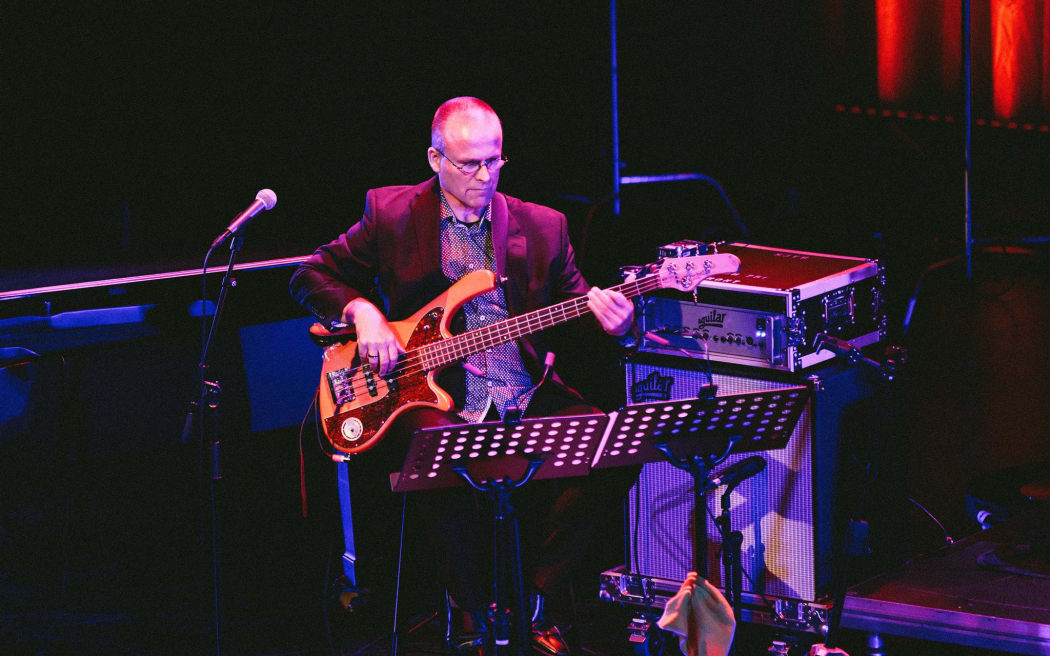 Olivier Holland performs at the Opera House, as part of the 2022 Wellington Jazz Festival.