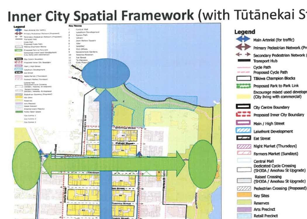 Rotorua - new civic plaza, sculpture and wooden courthouse proposal