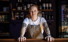 Plabita Florence behind the counter at restaurant Forest.