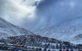 The car park at The Remarkables ski resort in Queenstown.