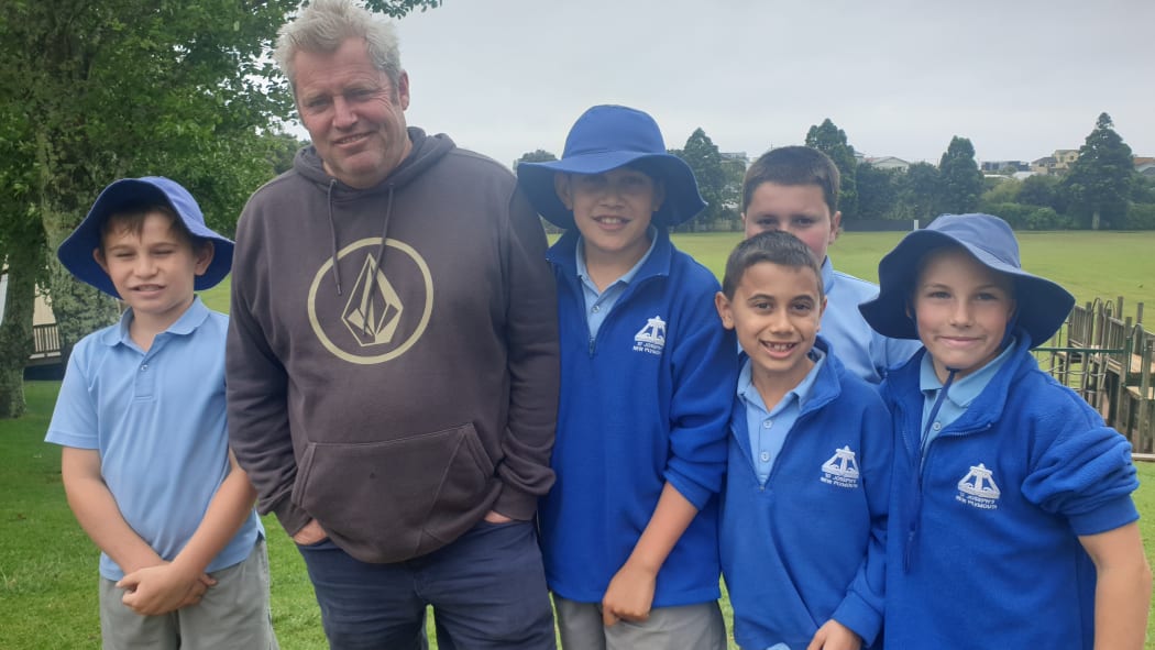 Principal of St Joseph's School Mike Dowd says the Mangaotuku Stream came up from one moment to the next.