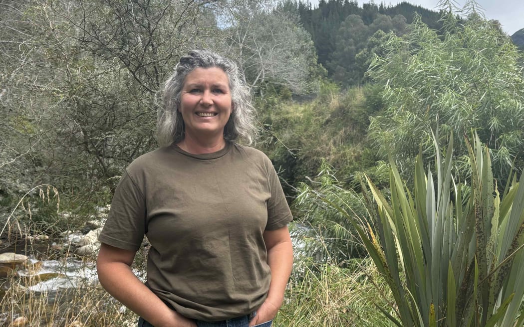Tasman Environmental Trust CEO Sky Davies_amid_some_of_the_natives_planted_on_her_Motueka_Valley_property
