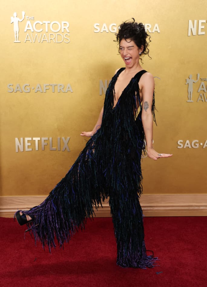 US actress Odessa A'Zion attends the 32nd Annual Actor Awards at the Shrine Auditorium in Los Angeles on March 1, 2026. (Photo by Michael Tran / AFP)