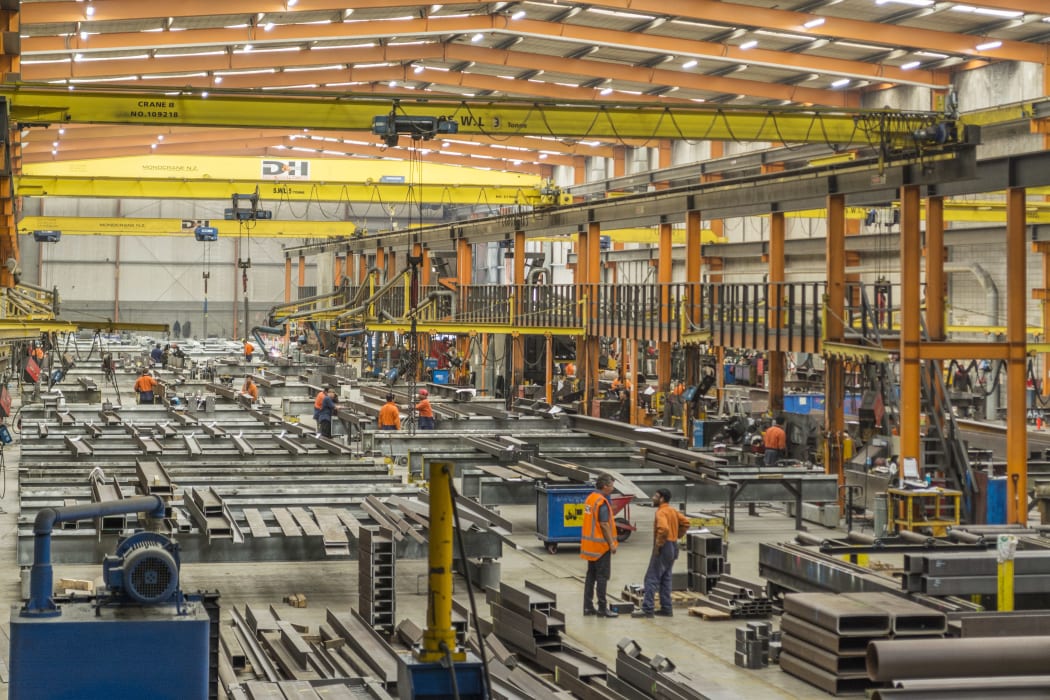 The workshop at D&H Steel Construction, Auckland.