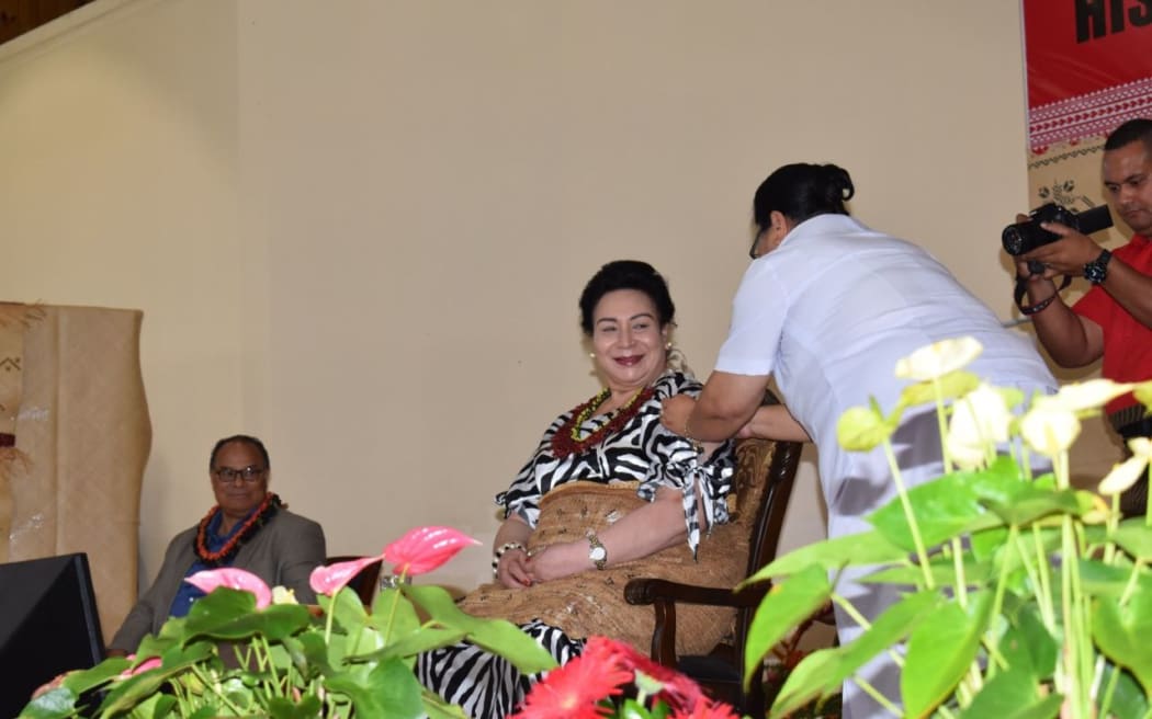 HRH Princess Pilolevu Tuita receives her first dose of the Covid-19 AstraZeneca-Oxford vaccine