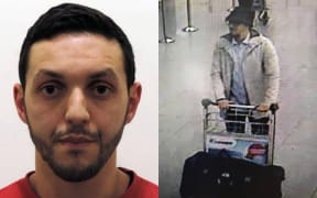 Mohamed Abrini, left, is thought to be the "man in the hat" seen at Brussels Airport prior to the attacks there.