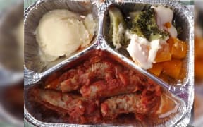 Southern DHB volunteer Liz Green described this meal, provided by the Compass Group, as "incredibly salty" and "very watery".