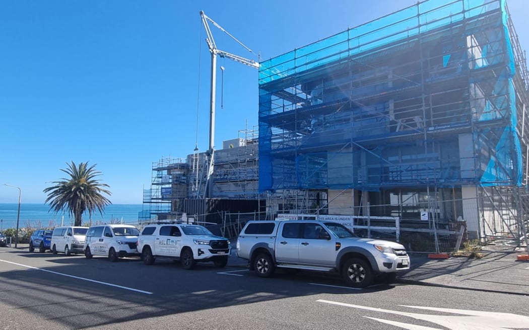 One of Peter Tennent's developments which will house an apartment overlooking the ocean.