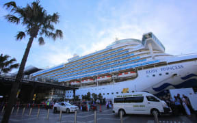The Ruby Princess cruise ship docked at Sydney on 19 March.