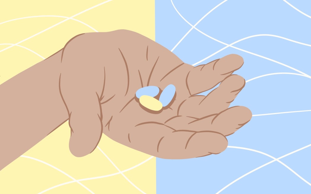 hand with pills