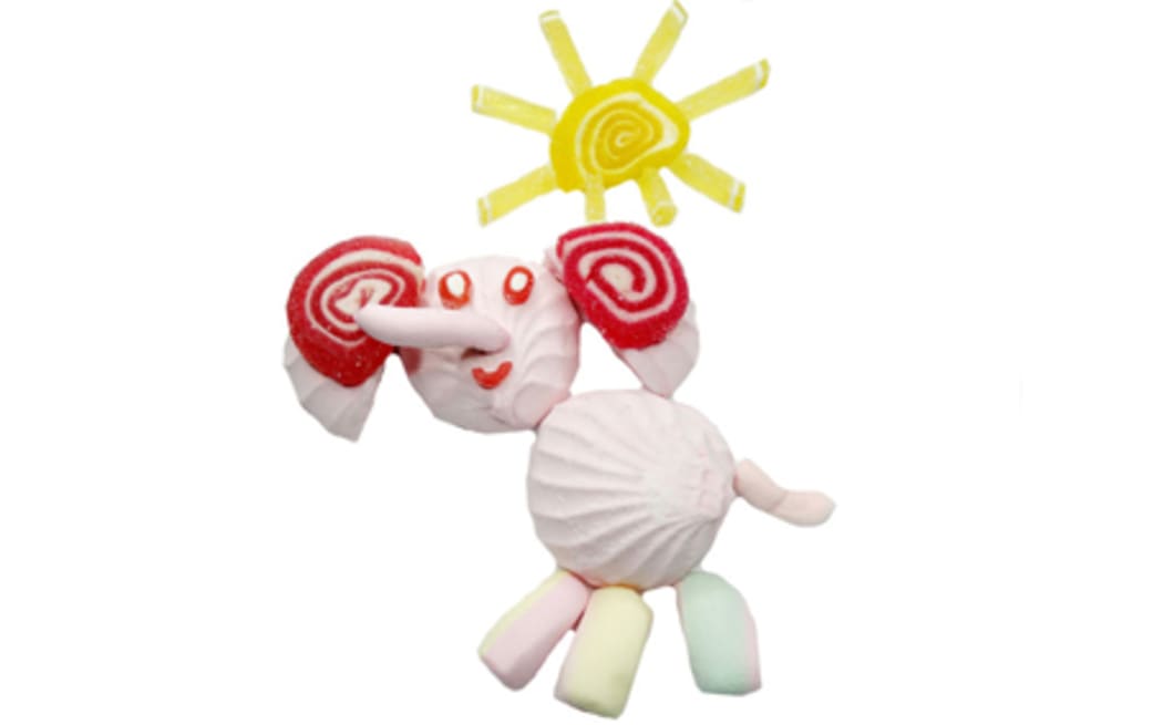 Elephant made of sweets