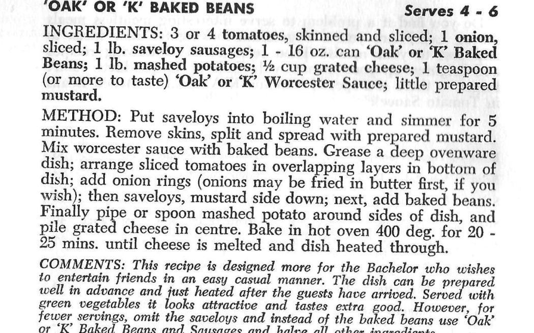 Bachelor's Casserole recipe from Recipes With Canned Foods Are Interesting by Hilda Phillips