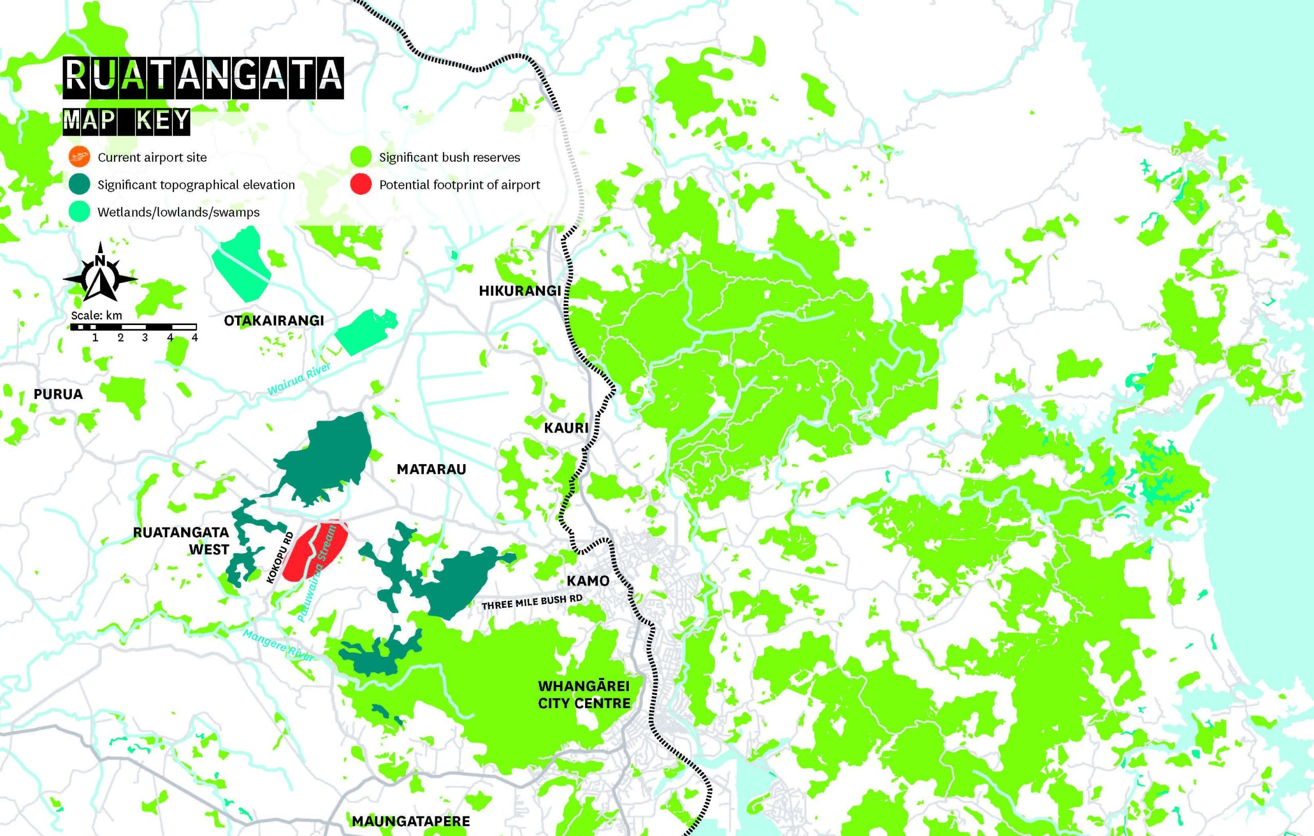 Ruatangata airport location map