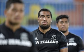 Sione Molia after the defeat in the men’s rugby sevens quarter-final.