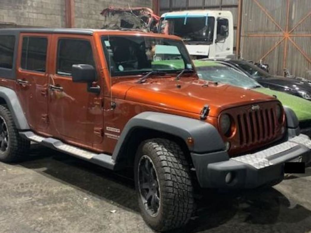 One of the vehicles the police recovered during the operation.