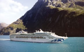 Sea Princess in Fiordland.