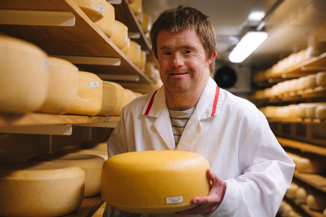 David in the Hohepa cheesery